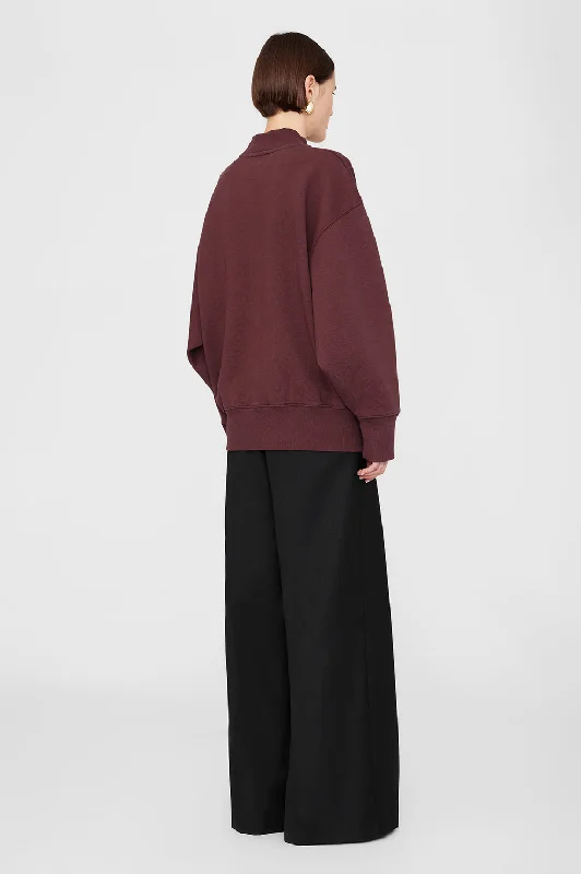 Bradie Sweatshirt Bing - Deep Burgundy