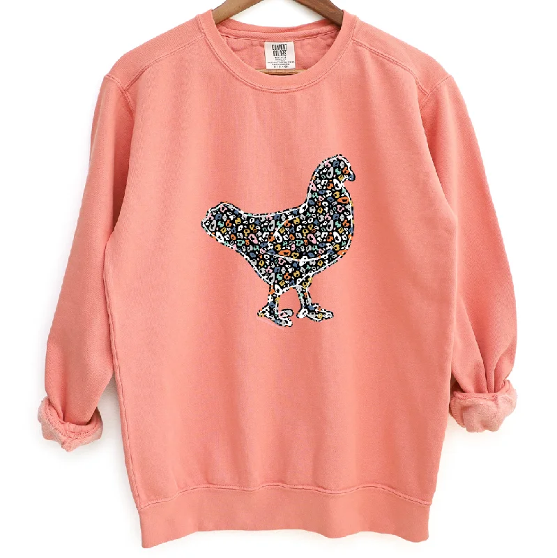 Colorful Cheetah Chicken Crewneck (S-3XL) - Multiple Colors!