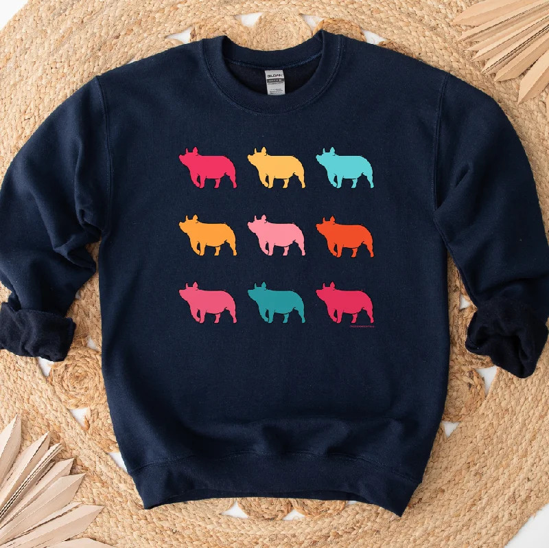 Colorful Pig Crewneck (S-3XL) - Multiple Colors!