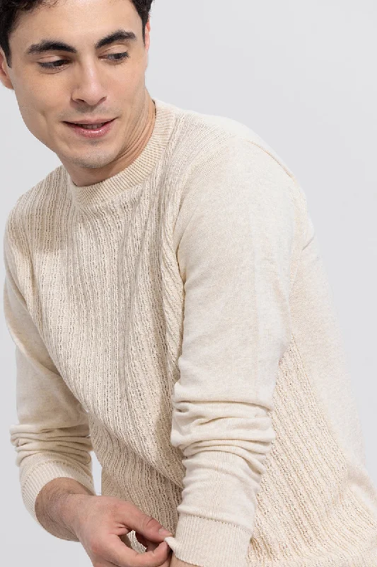 Cordial Cream Ribbed Sweater