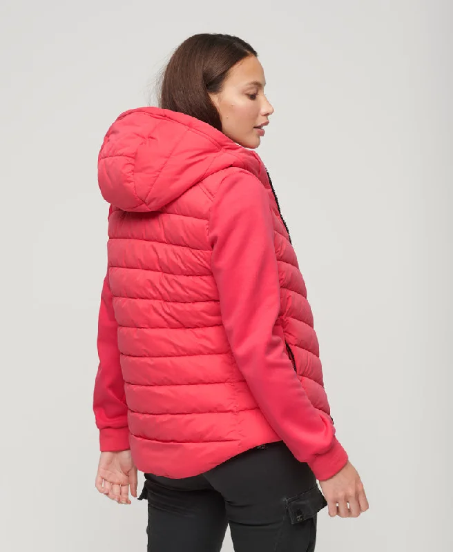 Hooded Storm Hybrid Padded Jacket | Active Pink