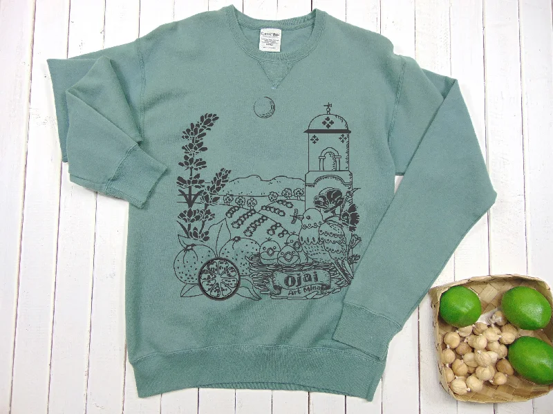 Unisex Sweatshirt ""Ojai California"" [American Grown Cotton] FREE SHIPPING