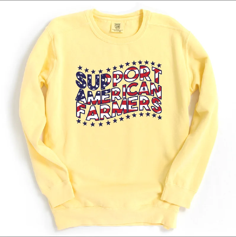 Patriotic Support American Farmers Crewneck (S-3XL) - Multiple Colors!