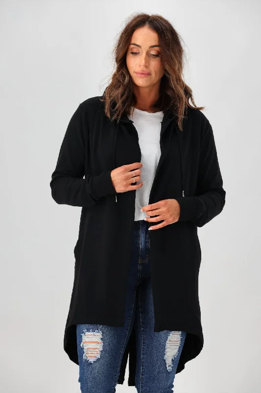 Silent Theory Ashleigh Hooded Cardigan Black