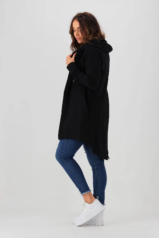 Silent Theory Ashleigh Hooded Cardigan Black