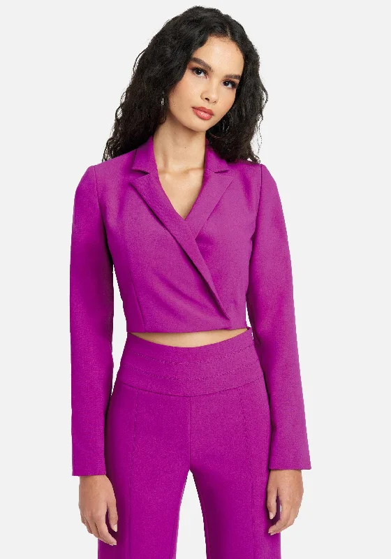 Tuxedo Cropped Stretch Twill Jacket