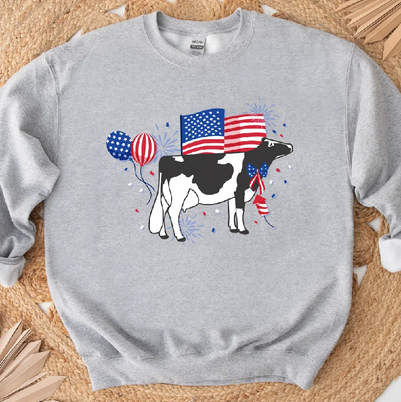 USA Dairy Cow Crewneck (S-3XL) - Multiple Colors!